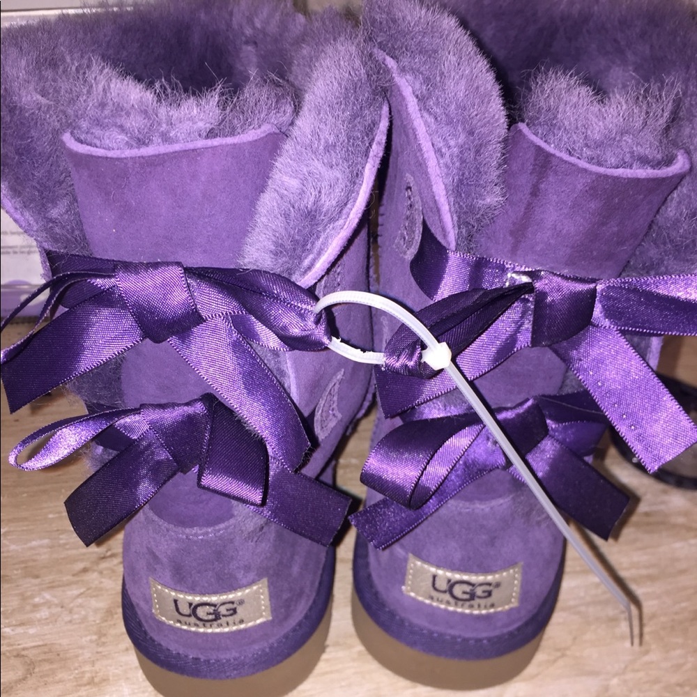 Purple bow uggs